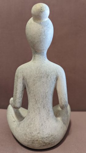 Meditating lady ornament