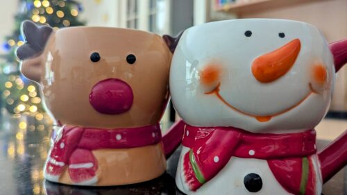 Two Christmas mugs
