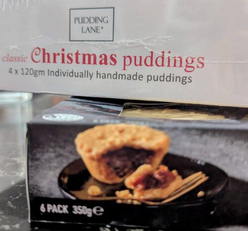 Christmas puddings and mince pies