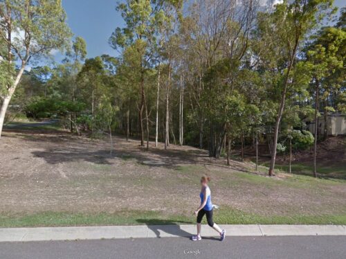 Photo of person walking on Goodle Maps