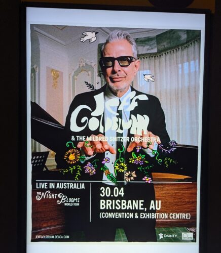 Poster for Jeff Goldblum concert